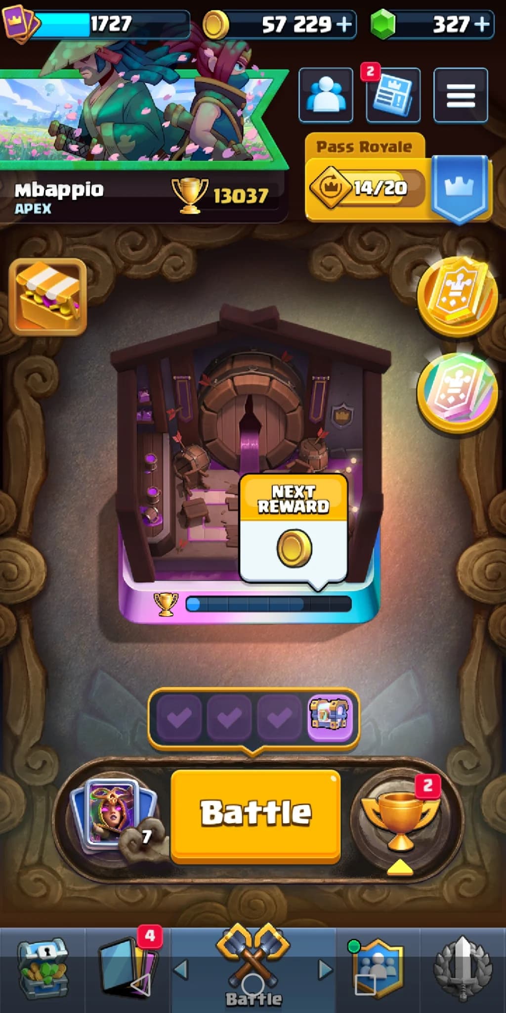 Clash Royale 13k league 1 ranked all characters — image 1