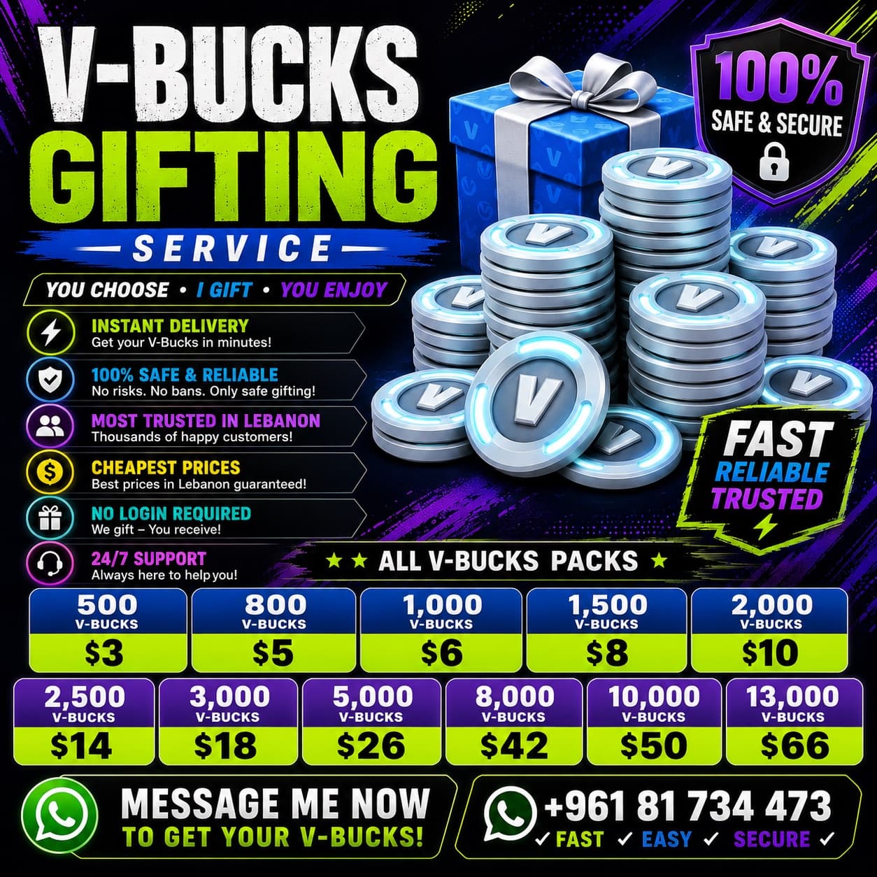 V-BUCKS GIFTING SERVICE ā image 1