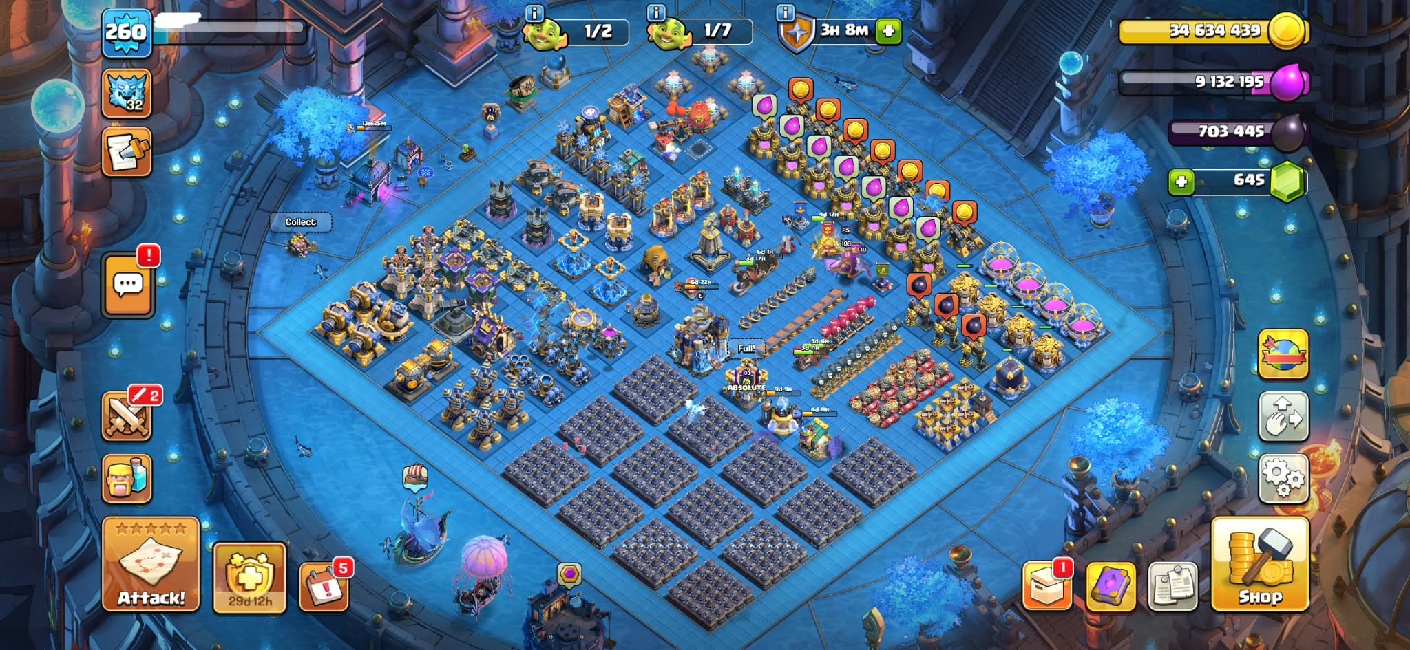 Clash of clans TH 18 ALMOST MAXED HEROES ALMOST MAXED RESEARCH ALMOST MAXED PETS MAXED — image 1