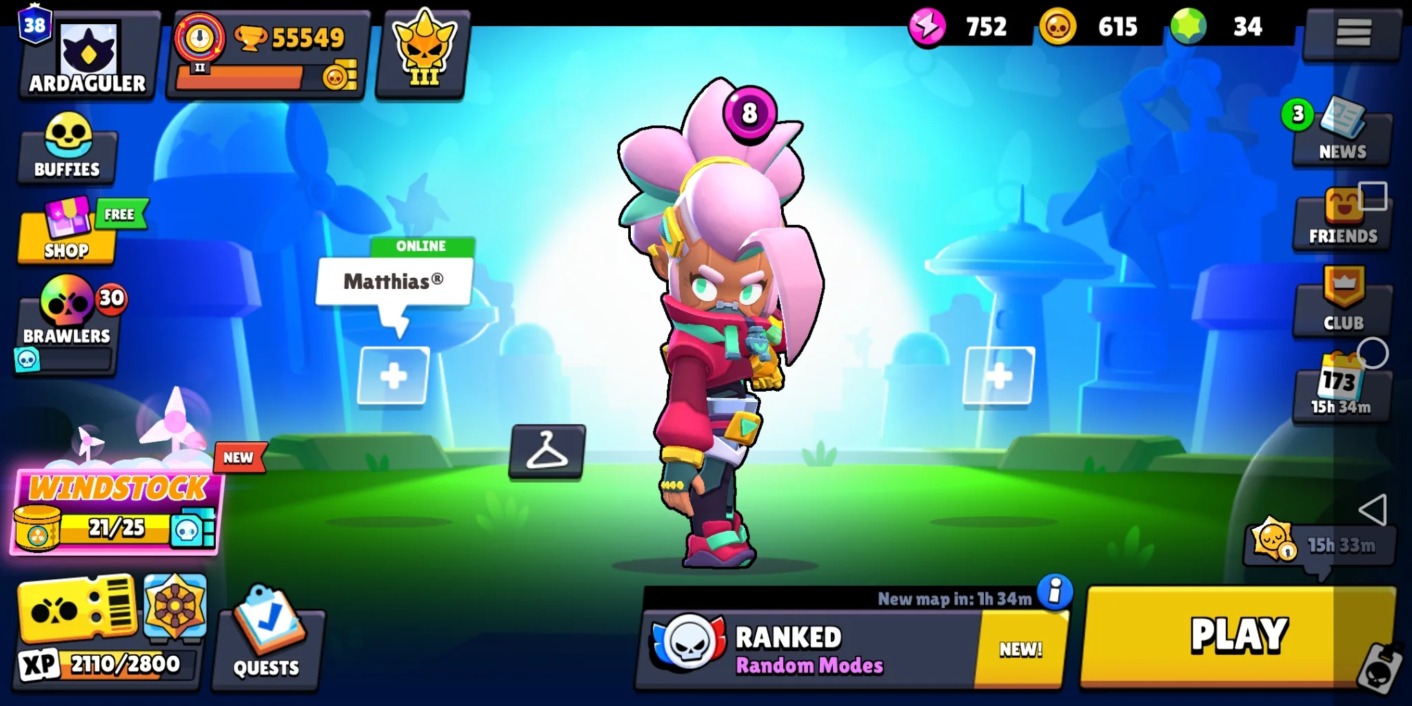 Brawl star acoount 55k 97 brawler — image 1