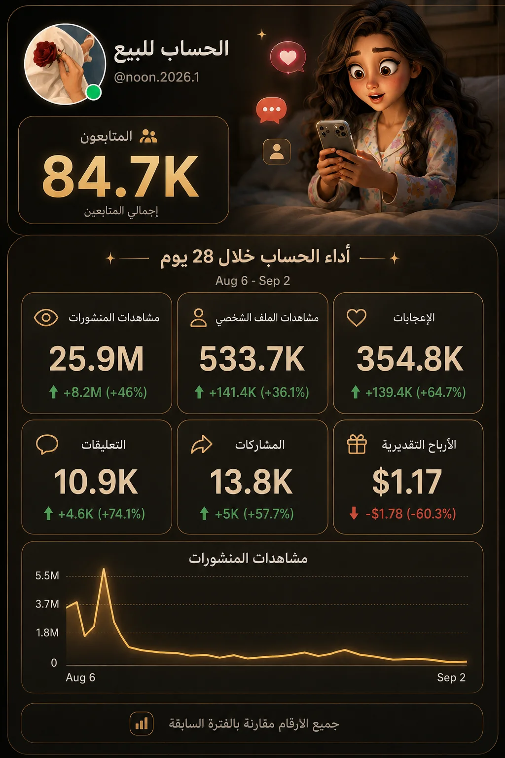 Tiktok acount 80k for sale — image 1