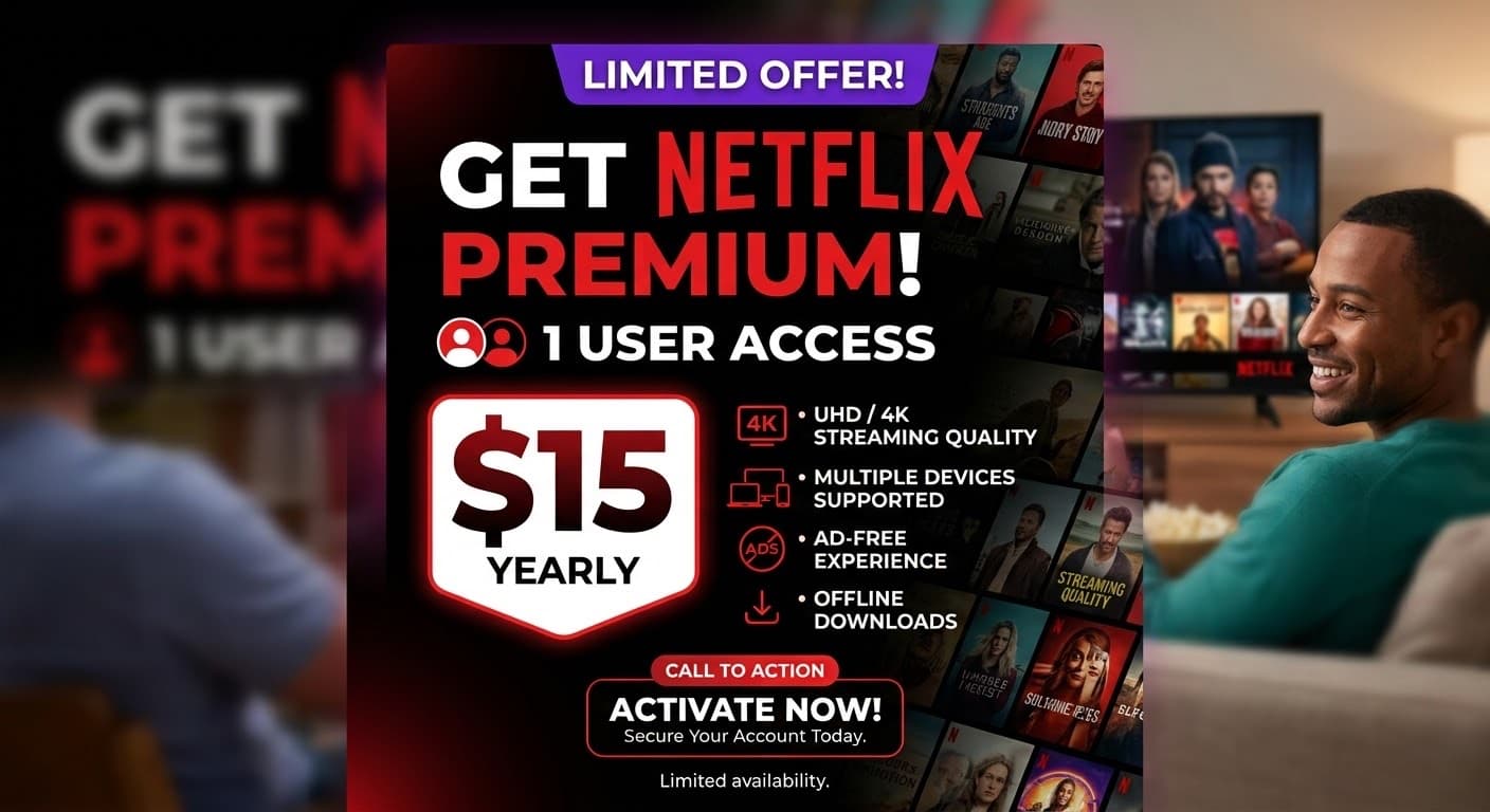 Netflix Premium 1Year Subscription — image 1